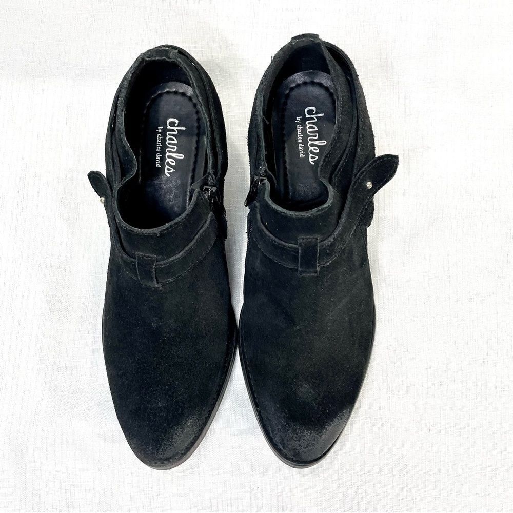 Charles By Charles David Black Wrap Booties Leath… - image 6